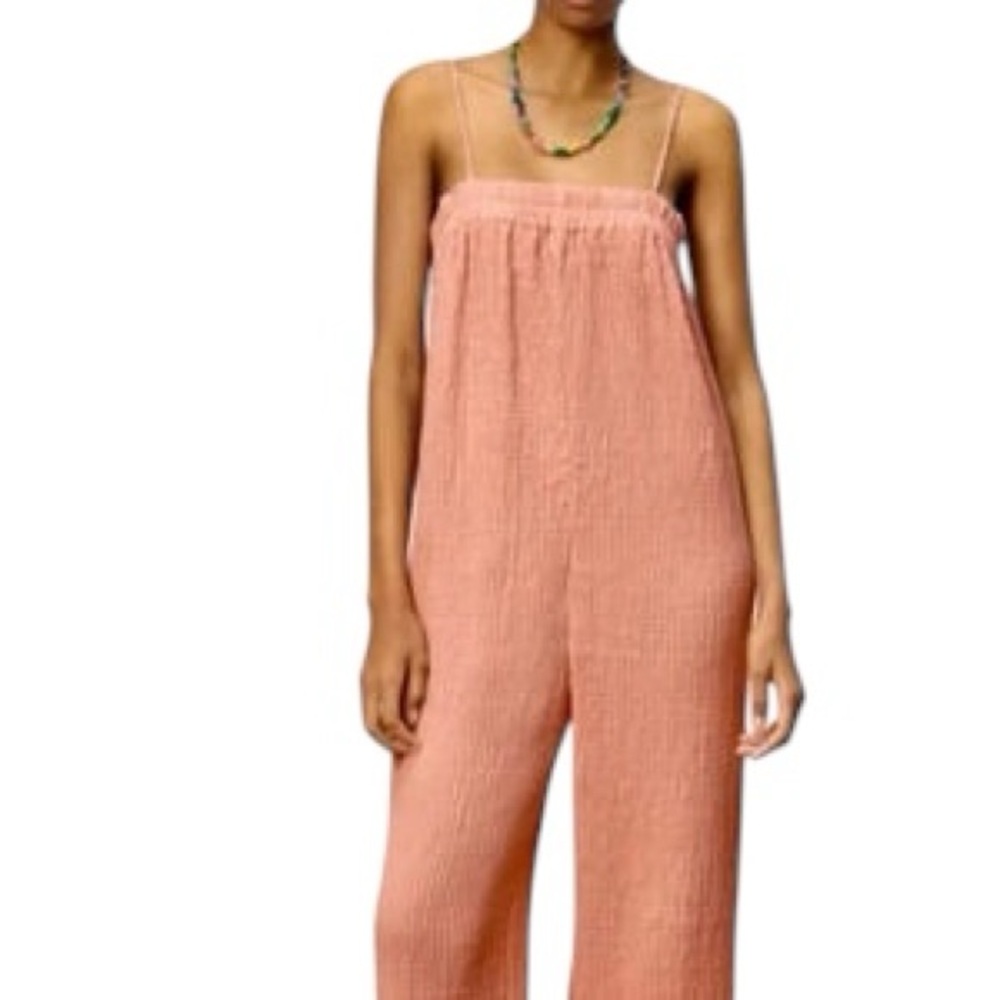 Gauze Wide-Leg Jumpsuit | ZARA